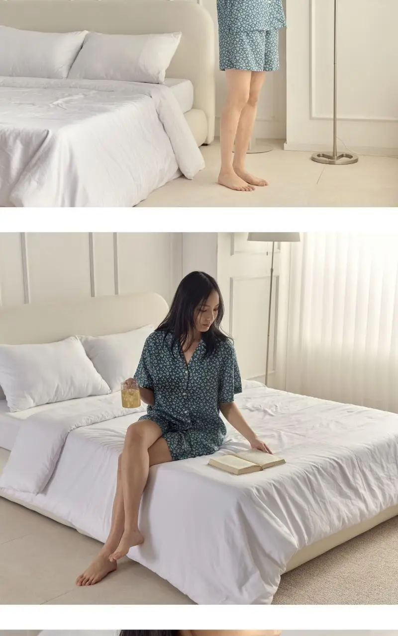 [모던하우스] L 모달100% 부드럽고 시원한 반팔 잠옷세트 네이비꽃 상세페이지 14